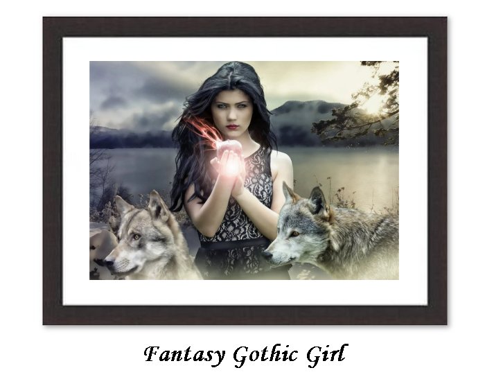 Fantasy Gothic Girl Framed Print